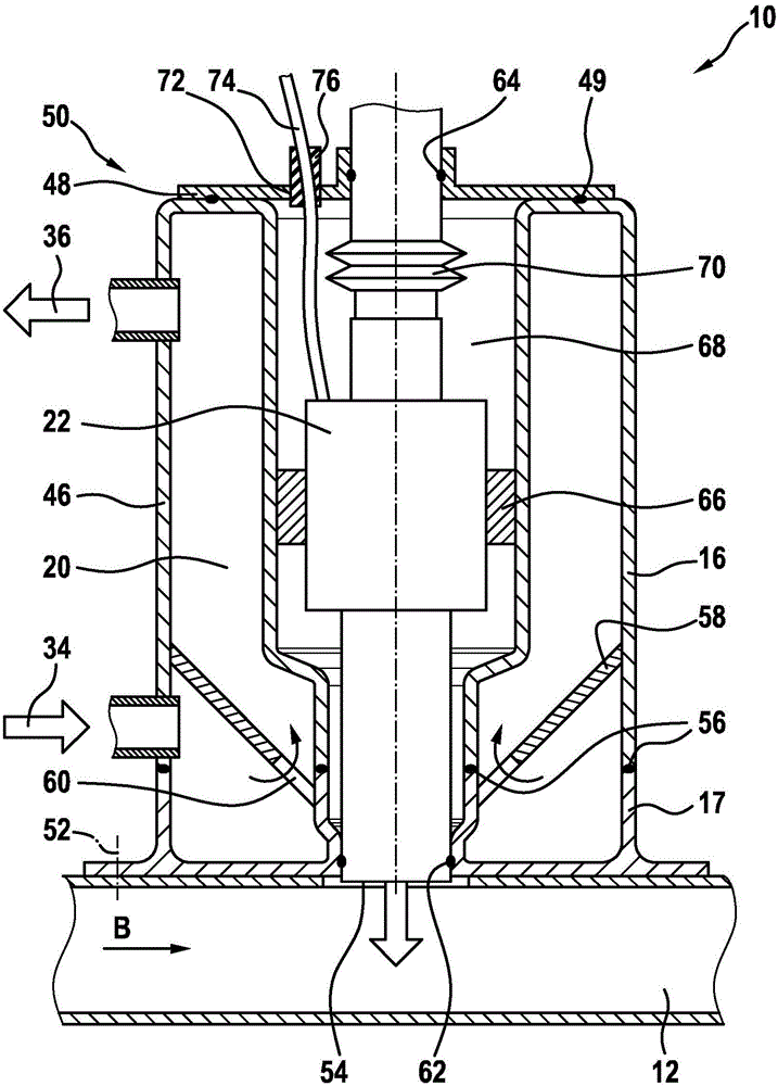 Metering module for metering AdBlue