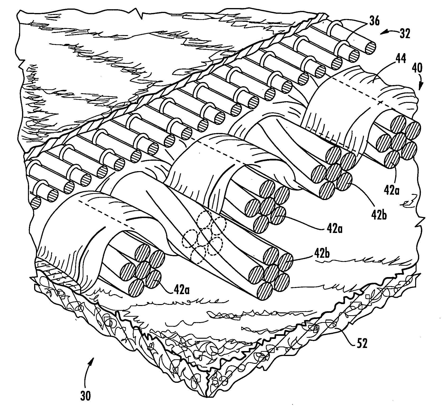 Felt for forming fiber cement articles having stretch-resistant yarns