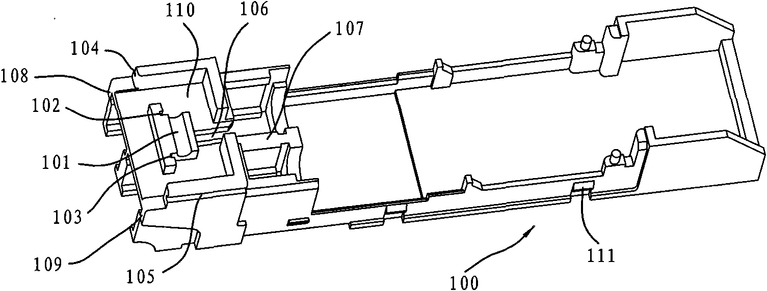 Draw-ring type unlocking device for photoelectric module