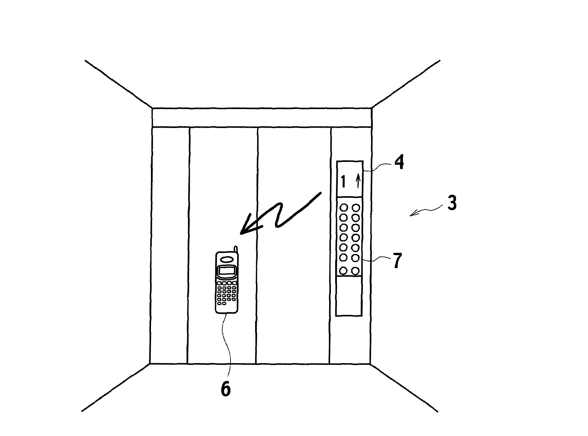 Elevator system for transmitting information to passenger