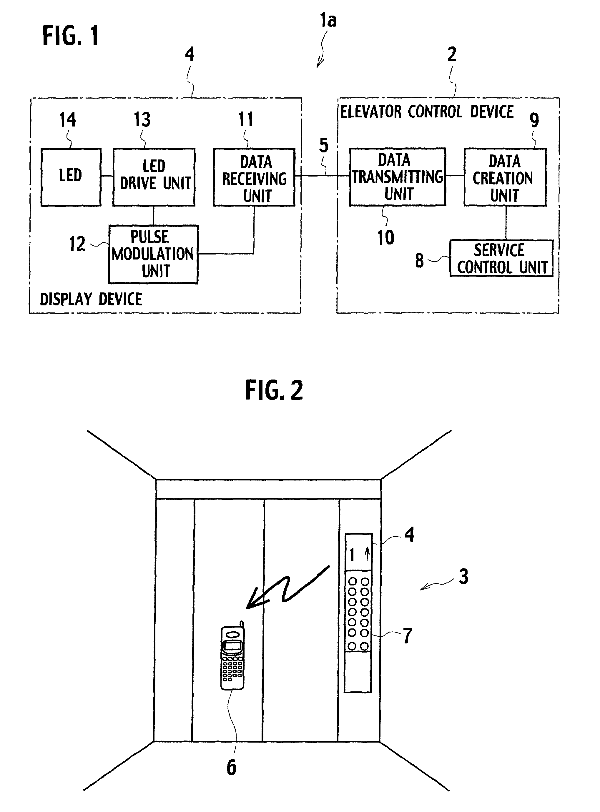 Elevator system for transmitting information to passenger