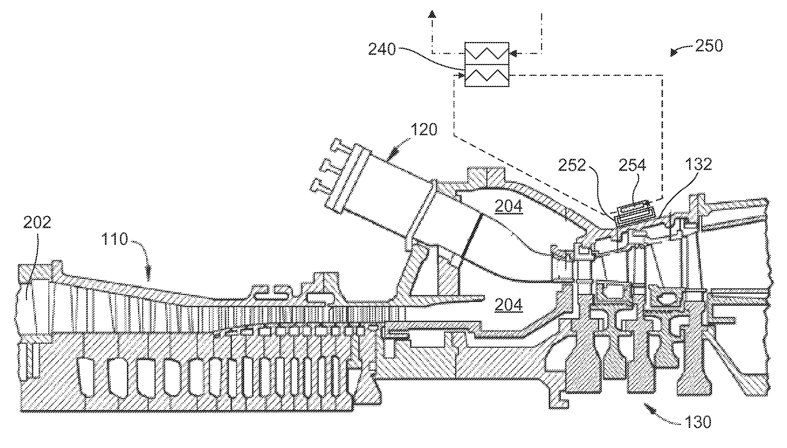 Heat pipe cooled turbine casing system for clearance management