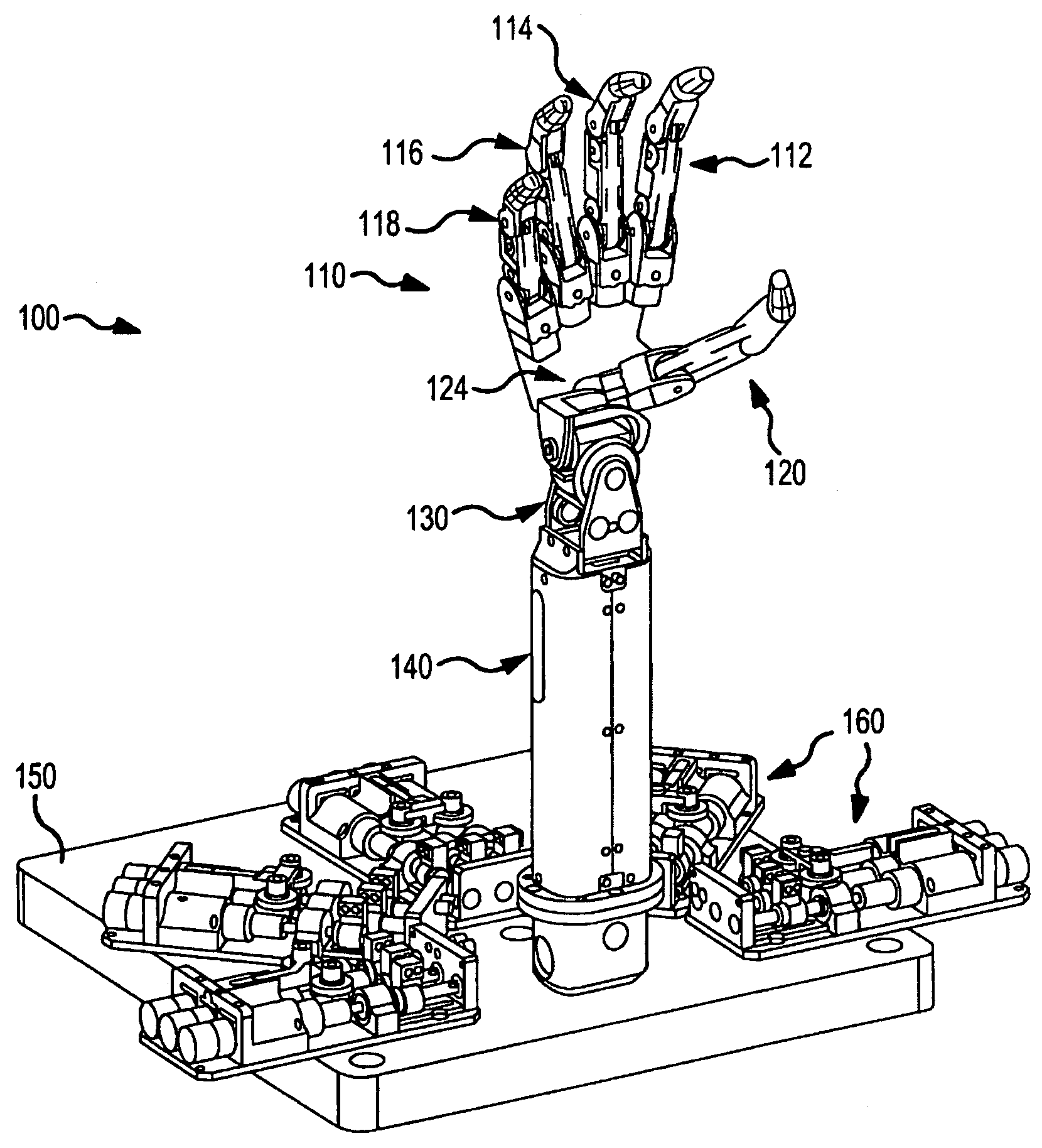 Robot hand with human-like fingers