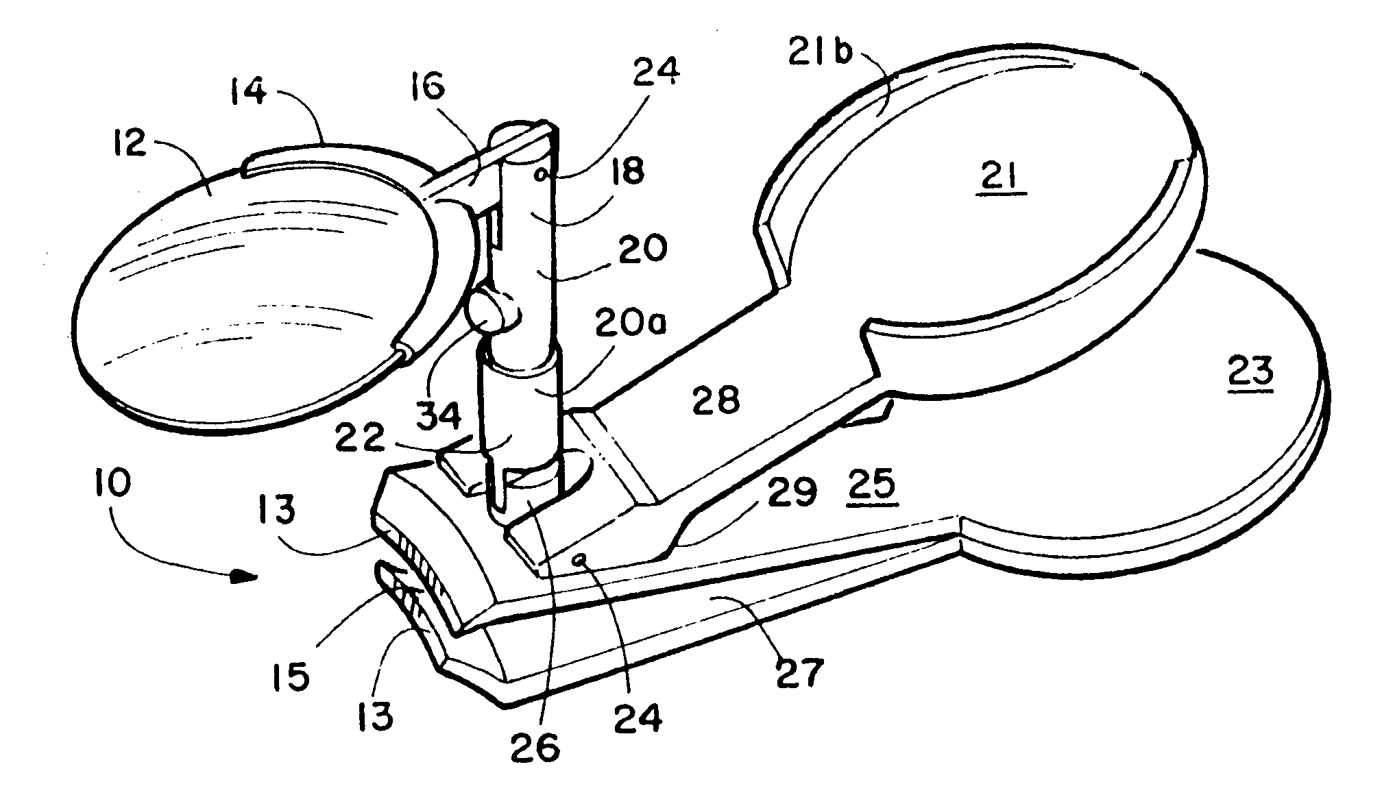 Combination vision enhancement kit and nail clipper