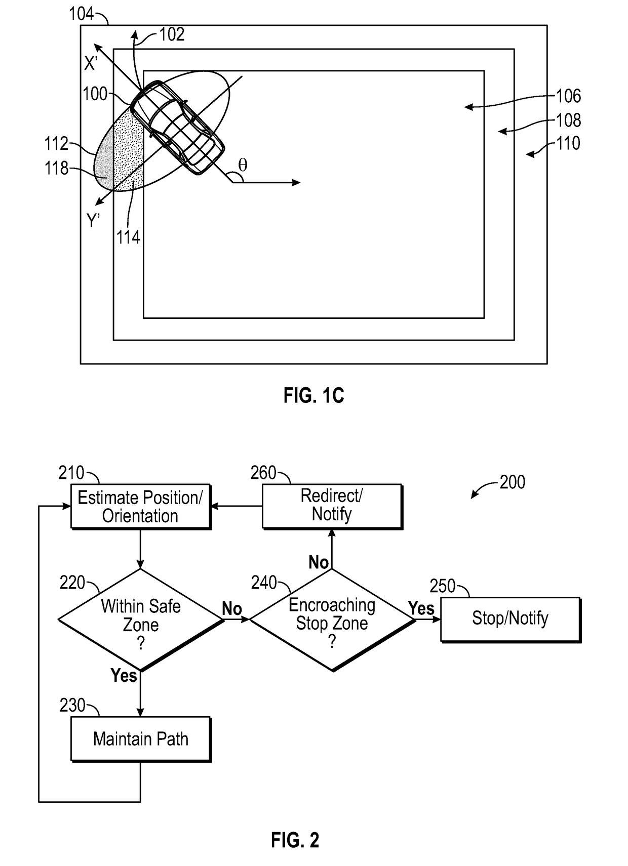 Using position estimate error bounds for safe vehicle navigation