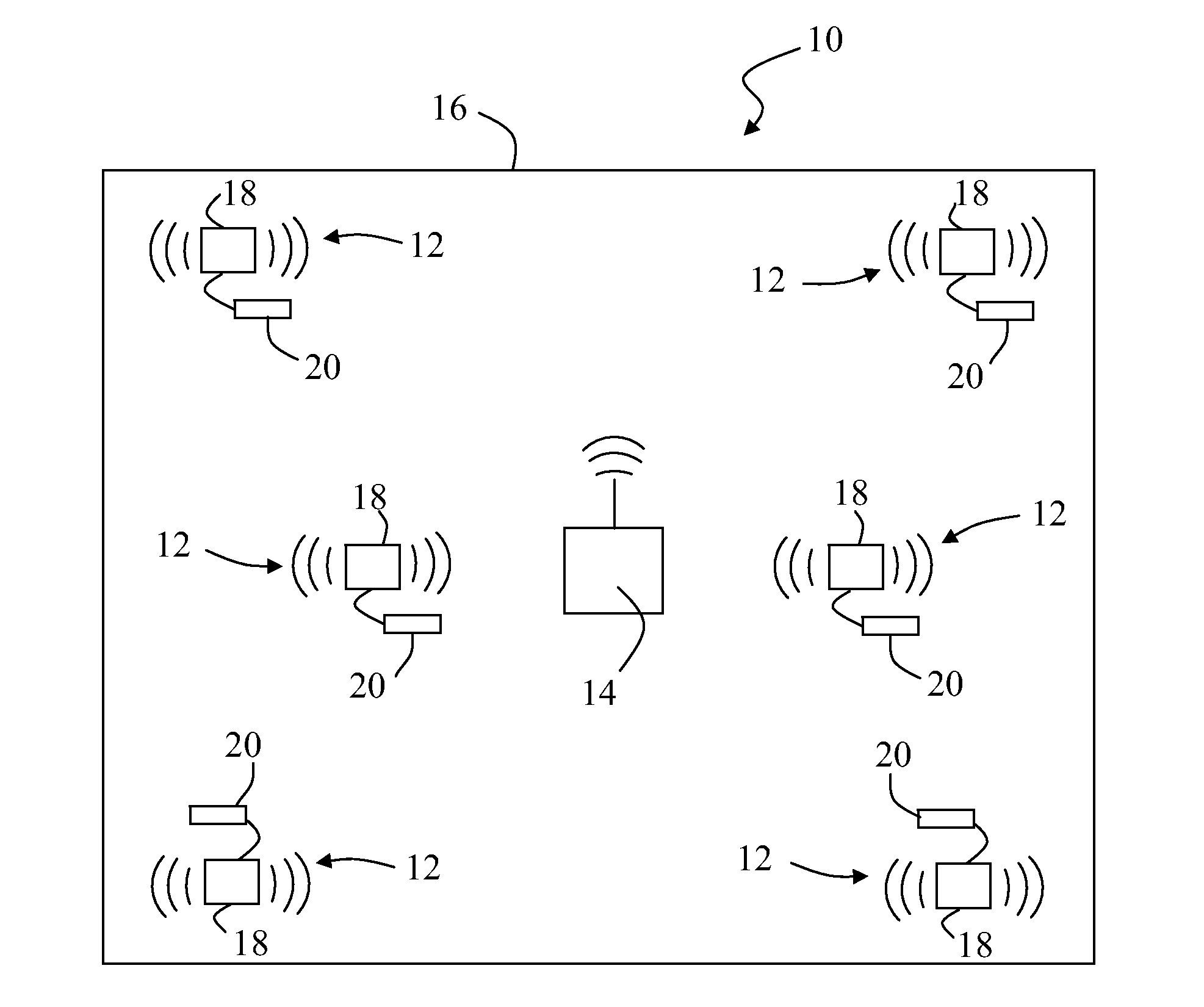 System and method for determining the location of wireless sensors