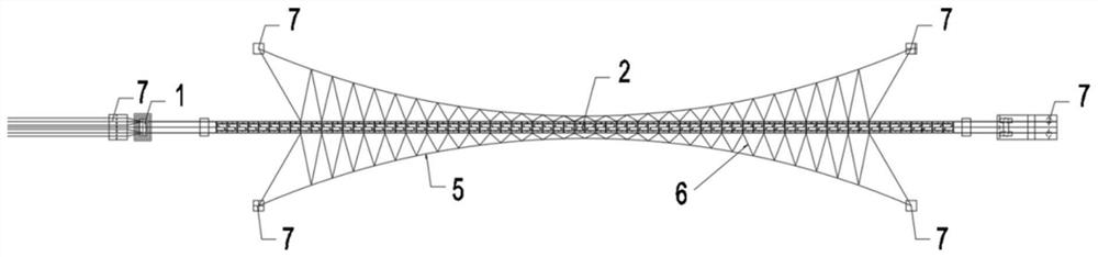 Reverse buckling cable reinforced large-span suspension bridge and reasonable bridge forming state determination method