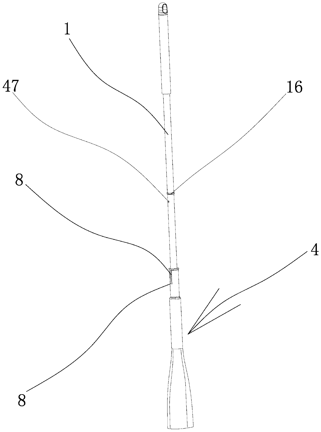 Portable mop capable of being rapidly stored