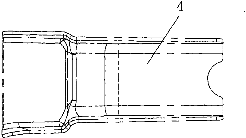 Connecting structure of front longitudinal beam and front floor longitudinal beam of automobile