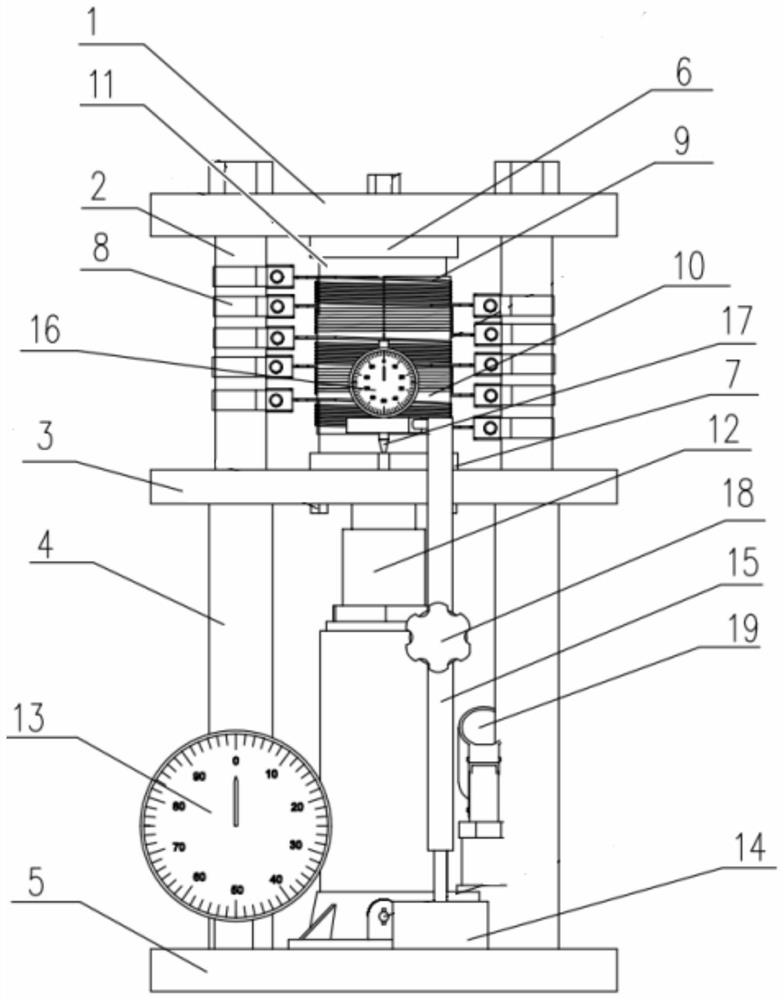 Portable soft rock triaxial experiment instrument with adjustable confining pressure