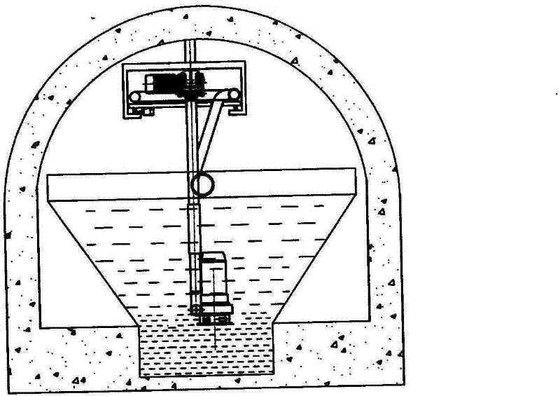 Automatic sludge discharging system for mine sump