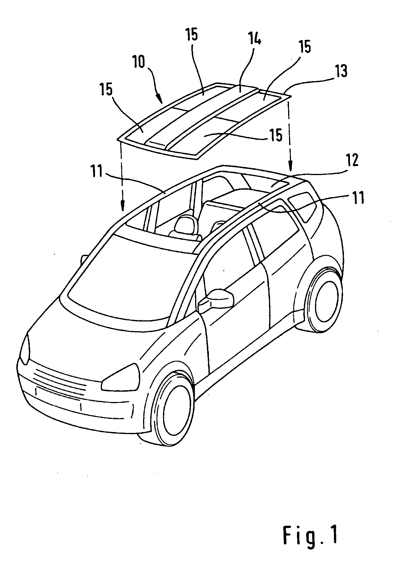 Roof box device and roof module with integrated roof box device