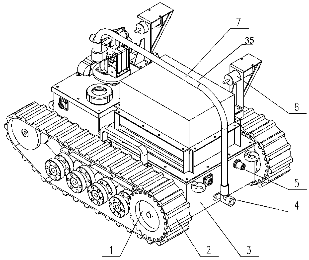 Cleaning robot for dung channel of pig farm