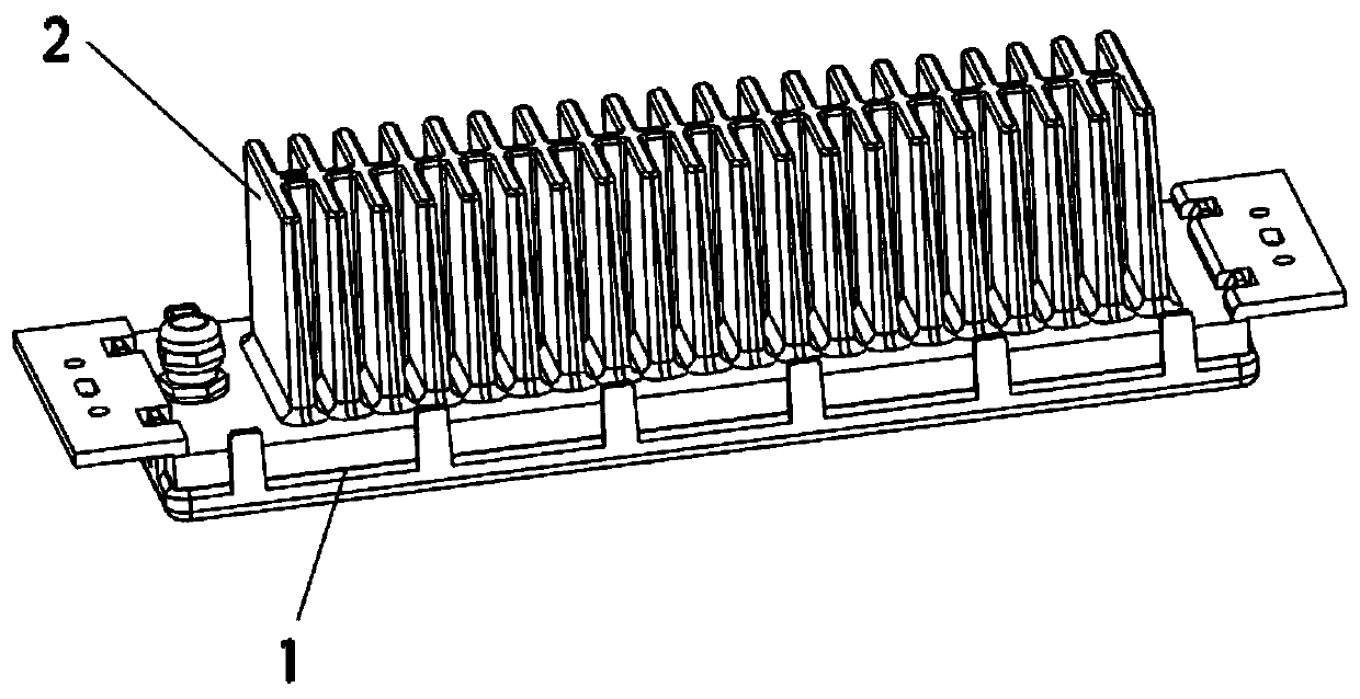 LED road lamp module with plastic cooler and manufacture method thereof