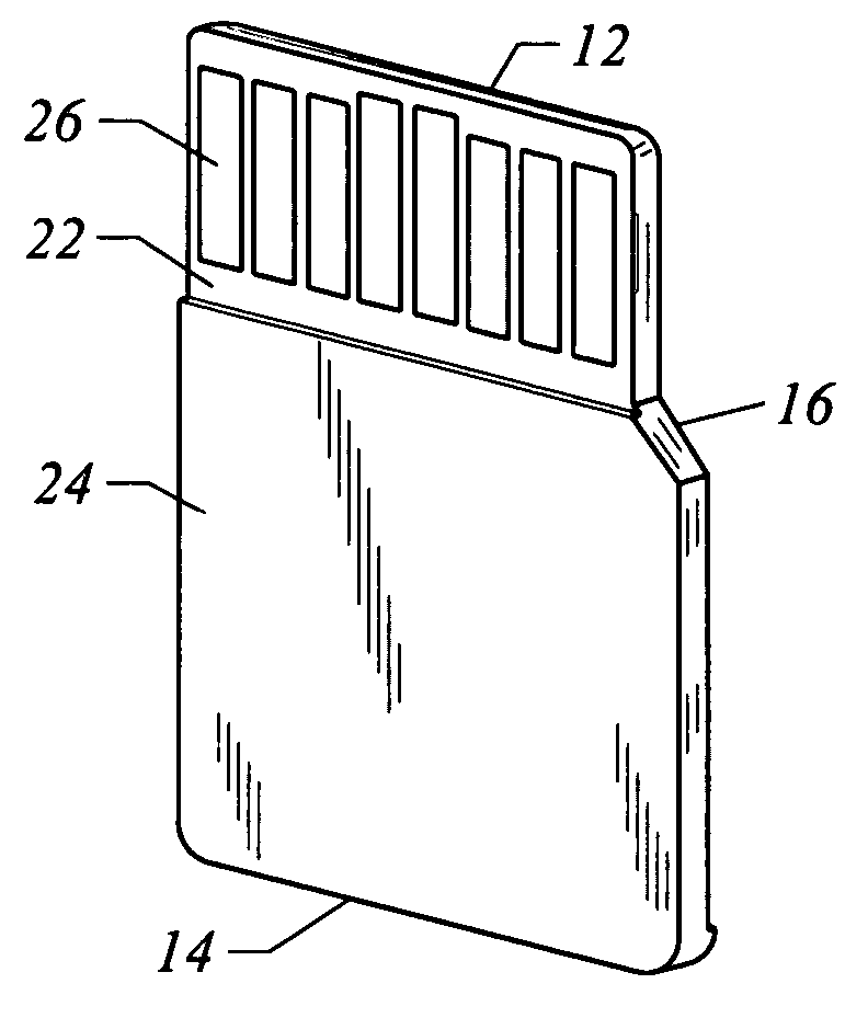 Memory card with adapter