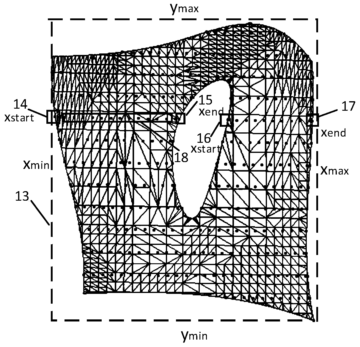 Curved surface model path planning method applied to laser surface etching