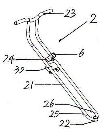 X-shaped-folding tricycle capable of being turned by swinging handlebar