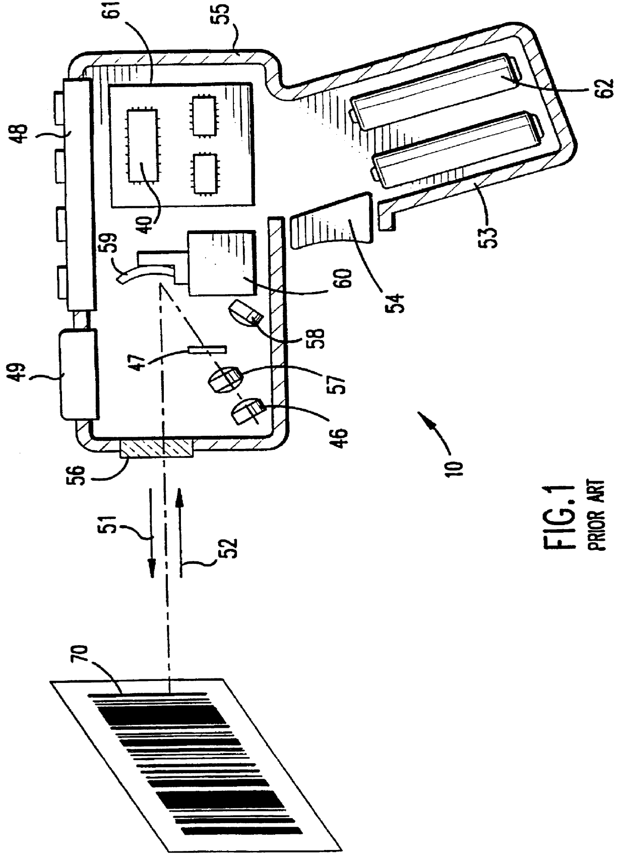 Scan module with pin stop