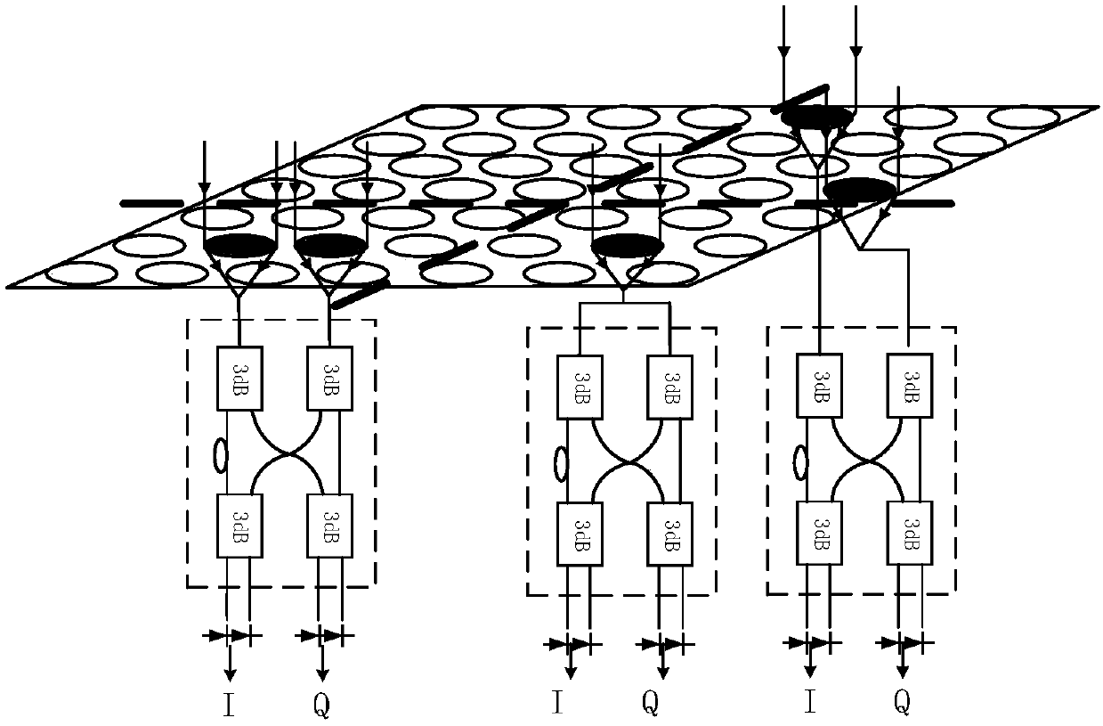 Compact rectangular aperture configuration structure and sampling method of target space frequency