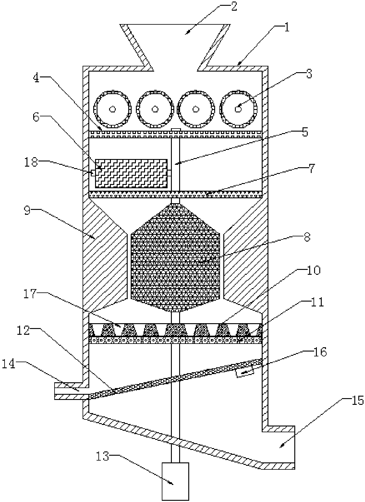 Efficient automatic powder grinding device