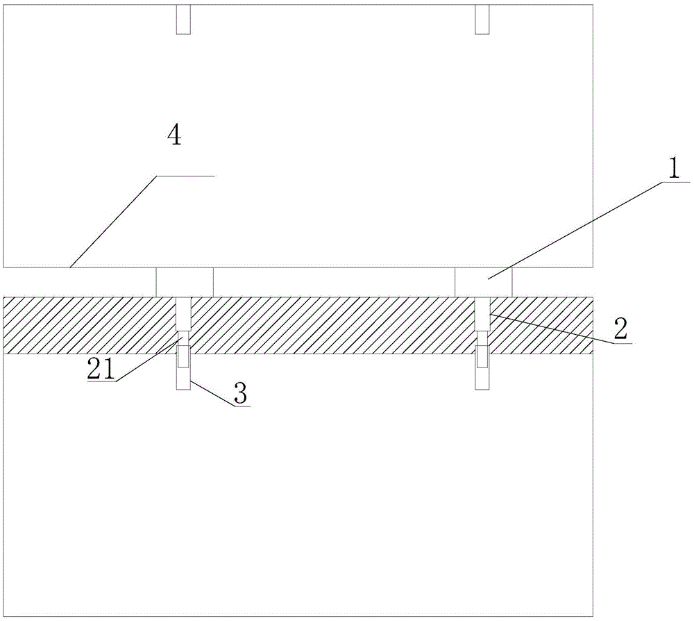 Device used for shear wall elevation and levelness control and use method thereof