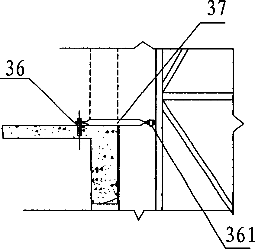 Protective frame special for construction of building main body