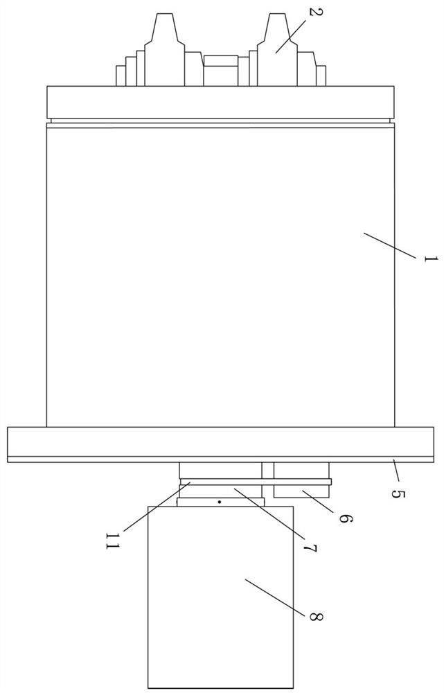 Slag deposition and mud deposition prevention structure of normal-pressure tool changer