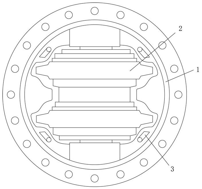 Slag deposition and mud deposition prevention structure of normal-pressure tool changer