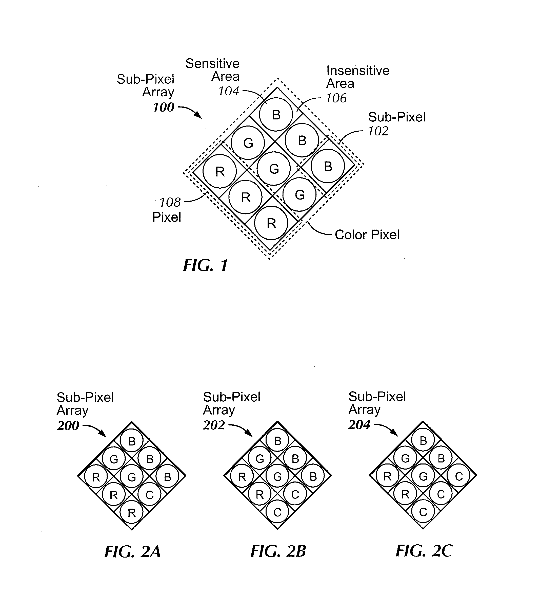 Increasing the resolution of color sub-pixel arrays