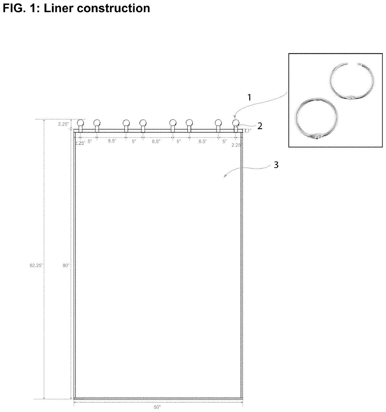 Interlocking ring curtain liner and curtain systems thereof