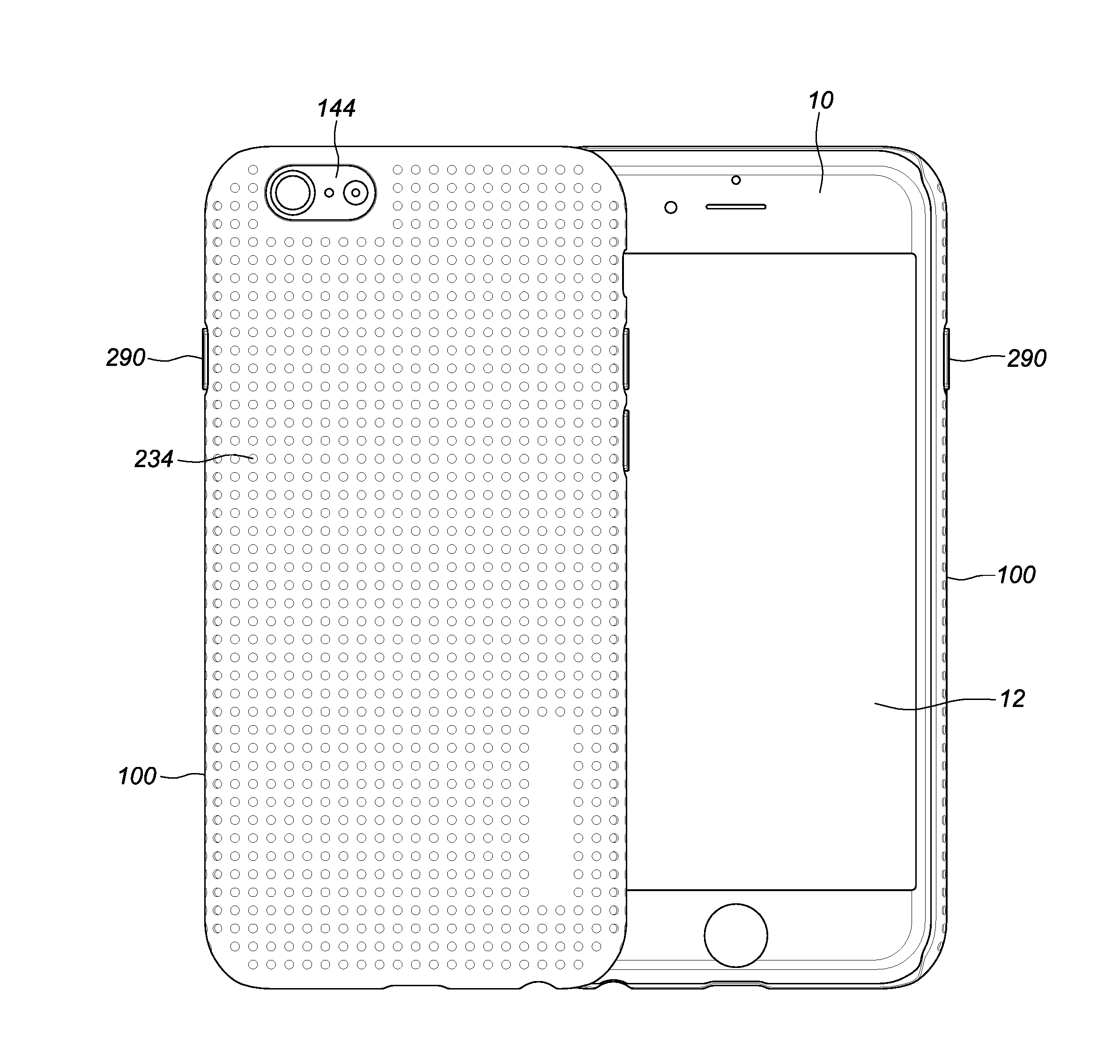 Co-molded multi-layered protective case for mobile device