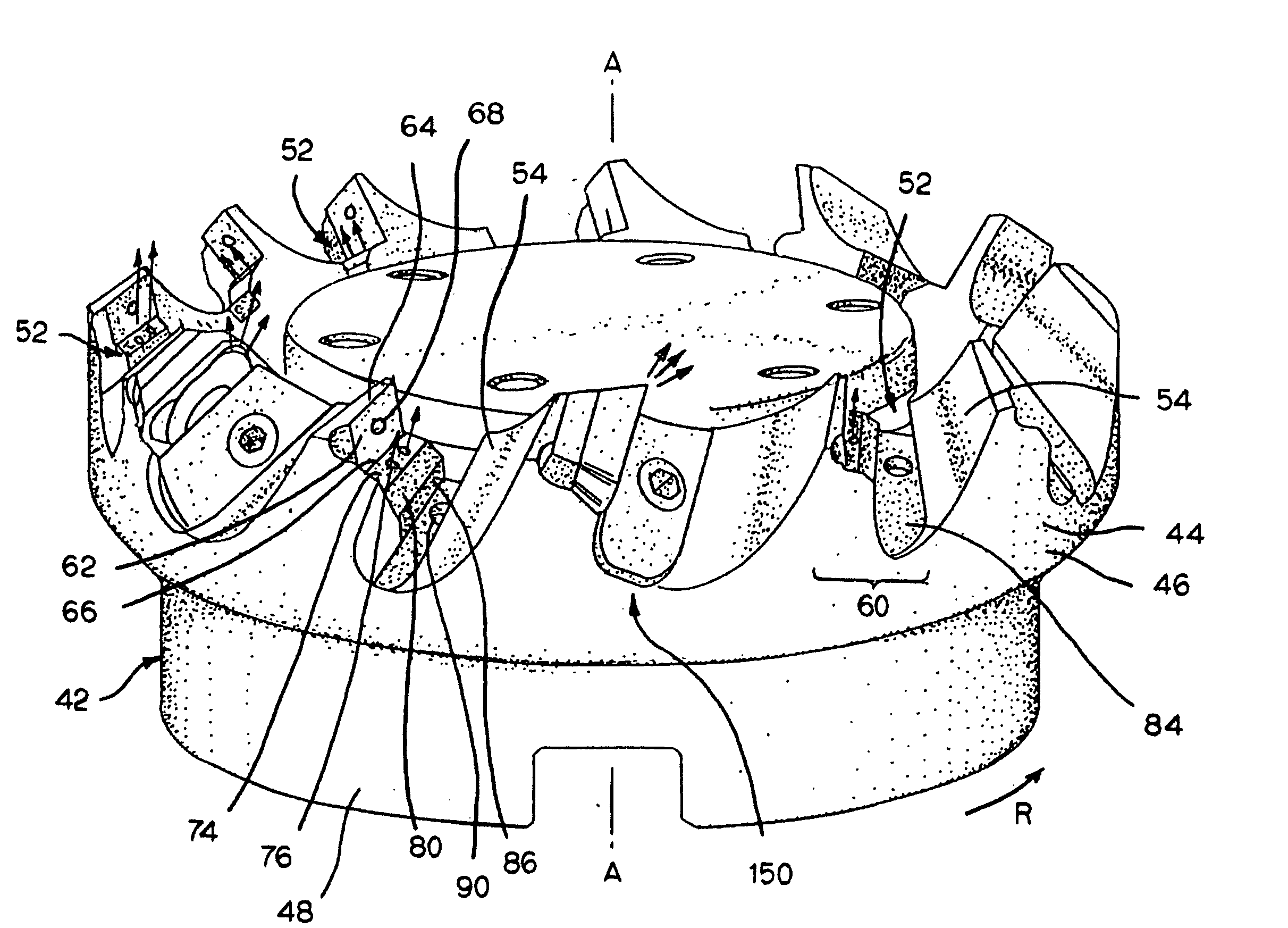 Milling cutter and milling insert with coolant delivery