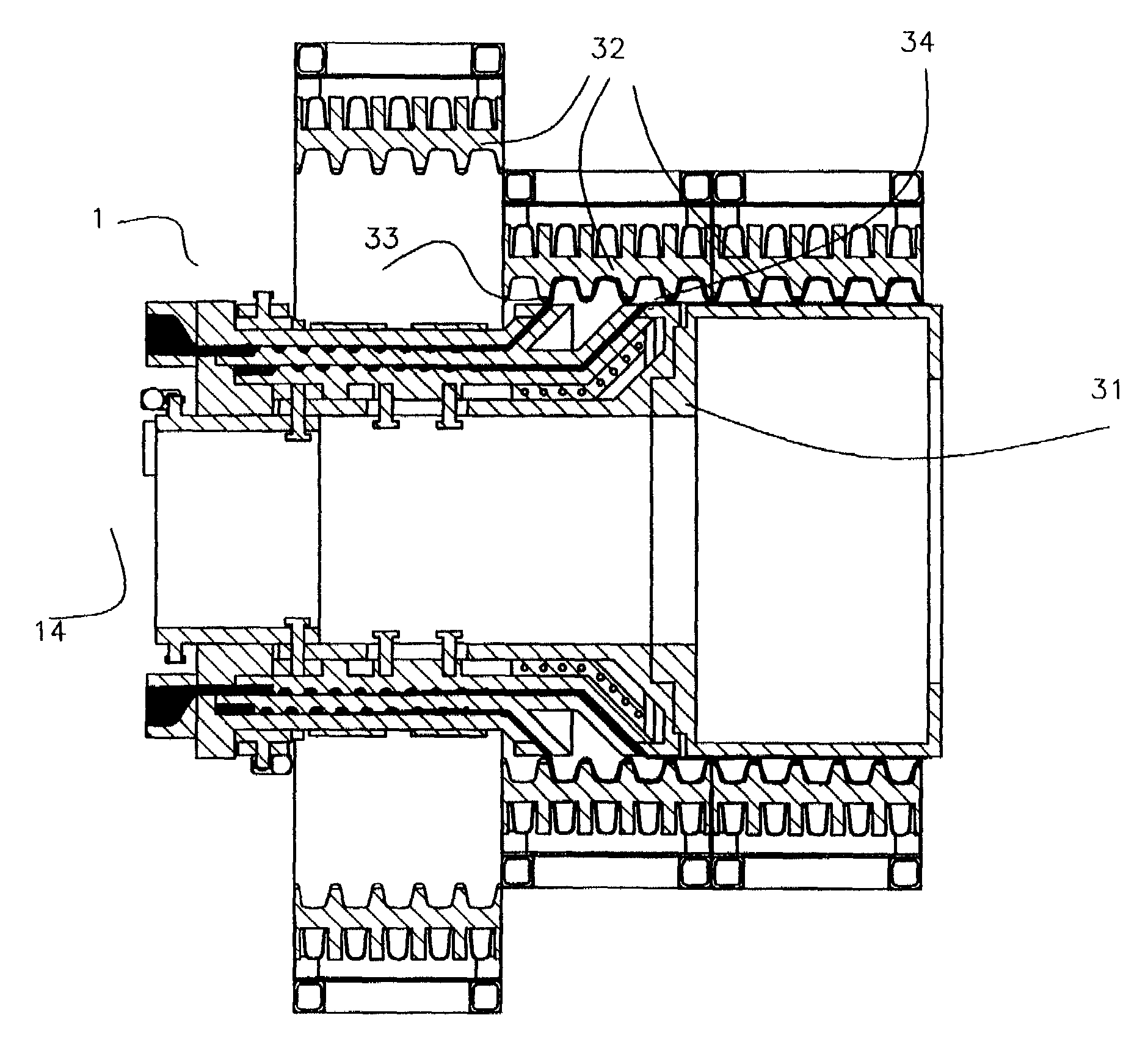 Extrusion die and method for forming dual wall corrugated plastic pipe and dual wall plastic pipe having a foam annular core