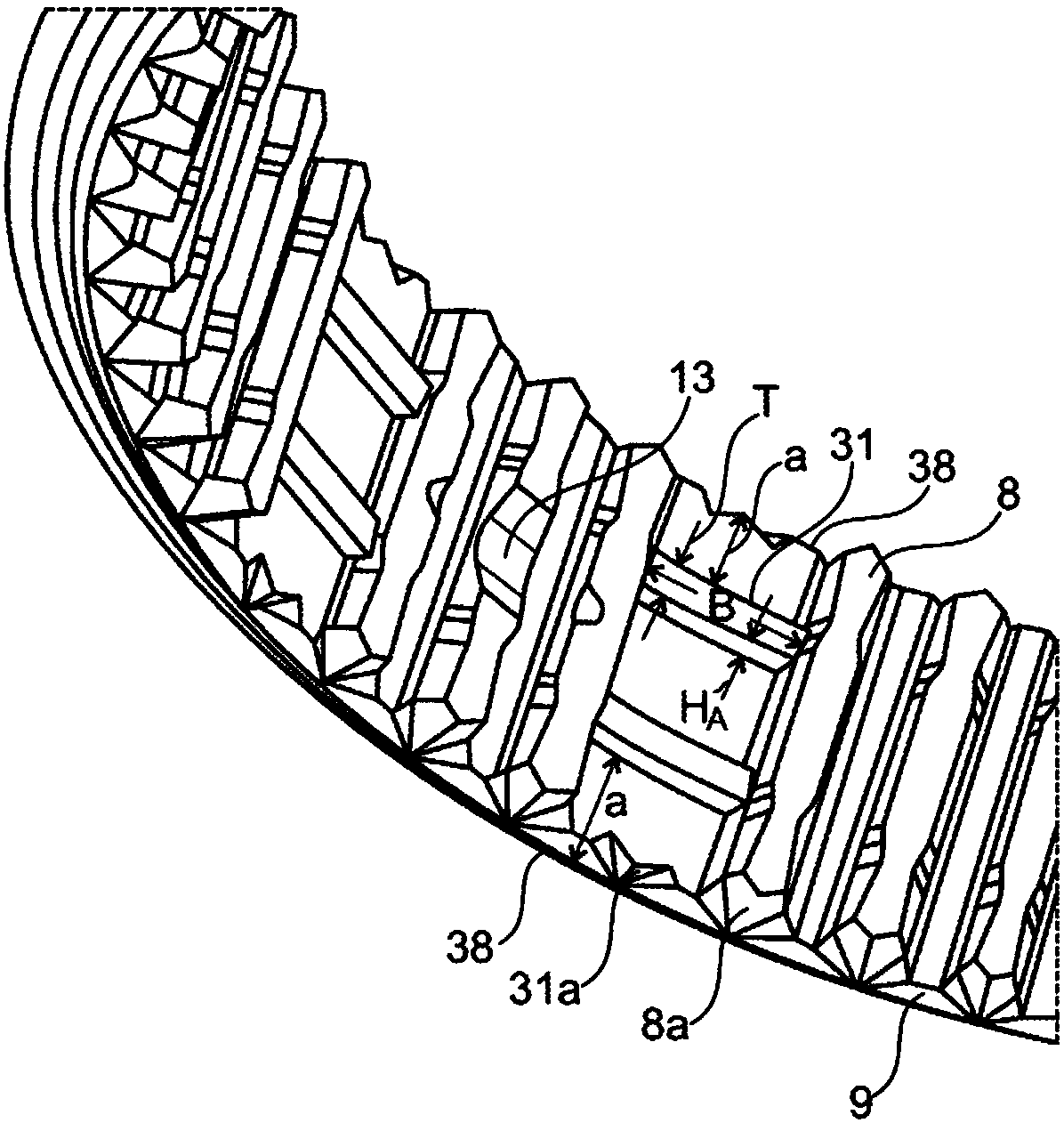 Flat end stop in a sliding sleeve