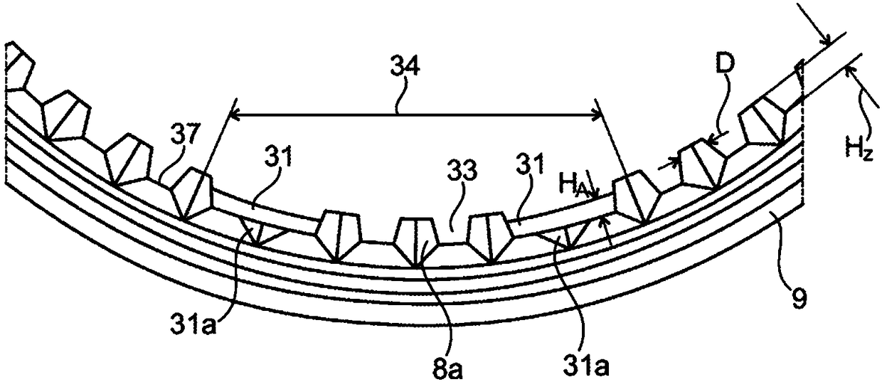 Flat end stop in a sliding sleeve