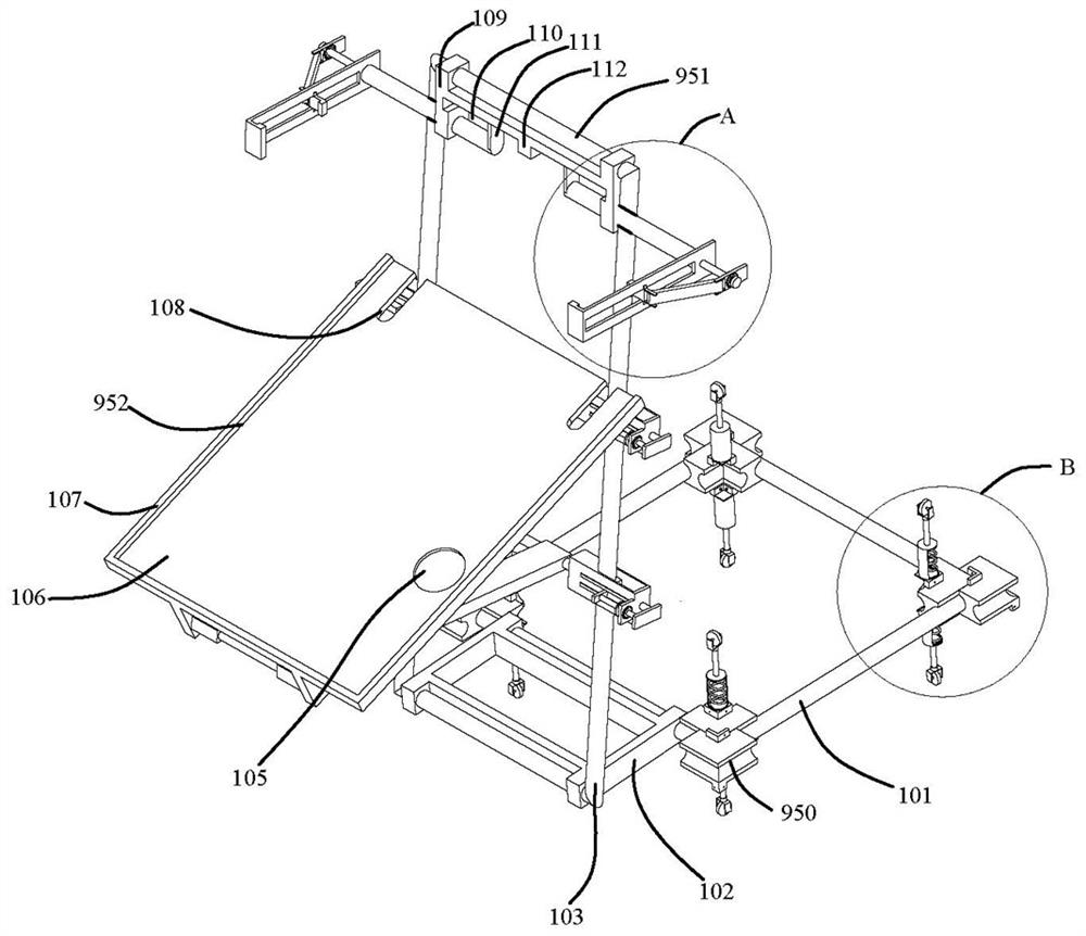 A new energy vehicle folding table