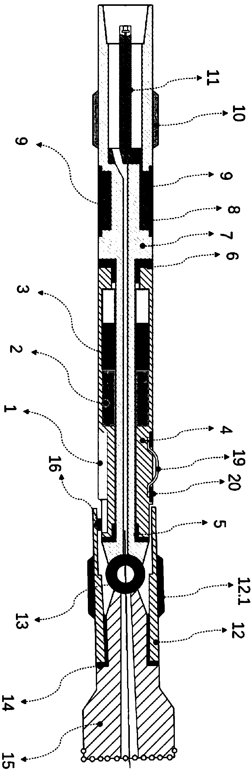 Bidirectional force-bearing slurry bearing device and rotating guiding tool utilizing same