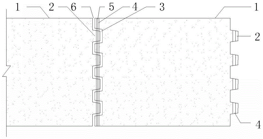 Seam structure of prefabricated sectional type concrete bridge