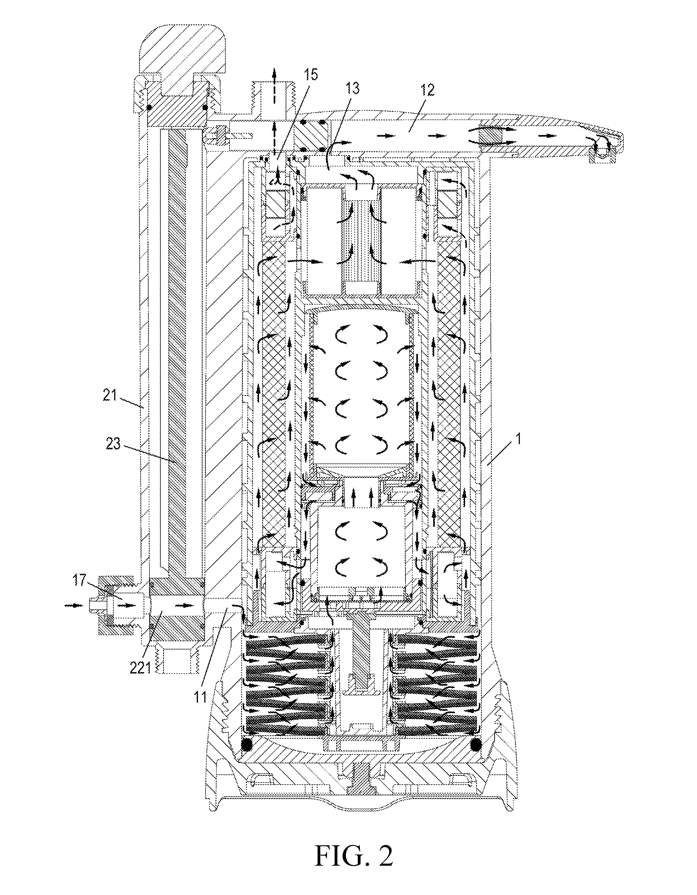 Sealing structure and fluid treatment unit