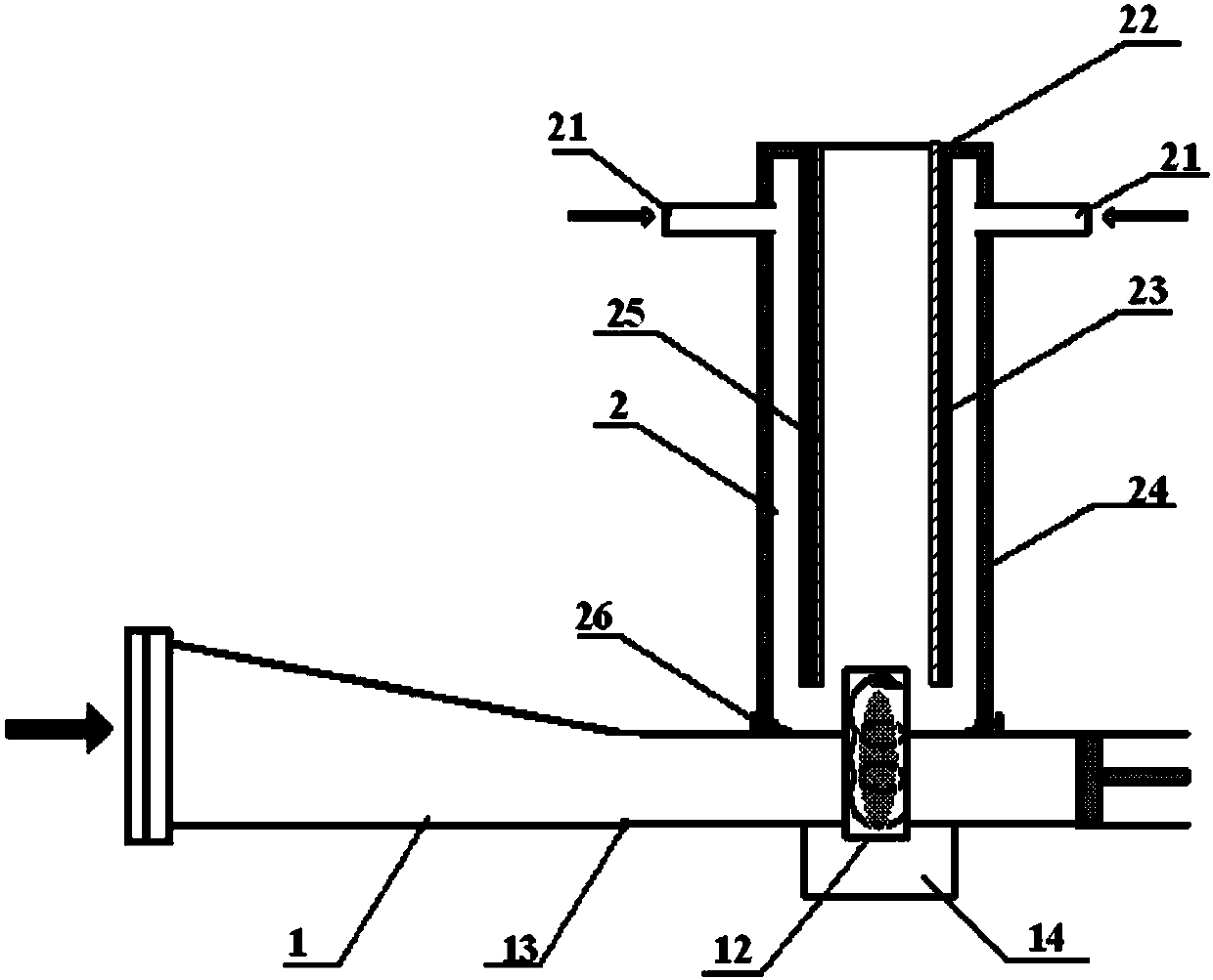 Device for treating waste gas by microwave plasma