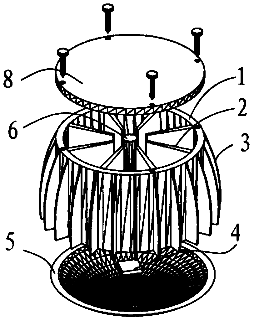 High-power LED (Light Emitting Diode) phase-change temperature control device with heat pipes