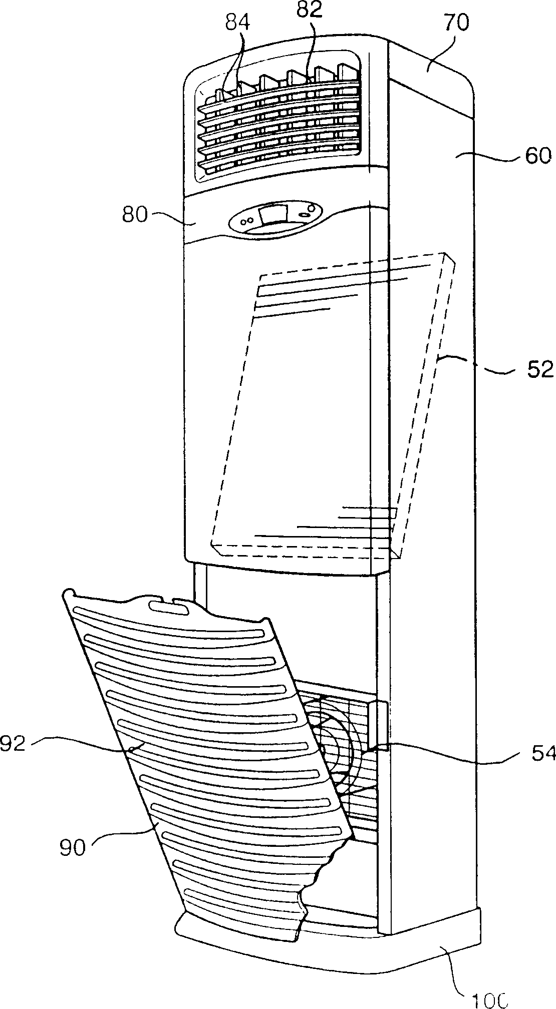 Air conditioner upper cover fixing structure