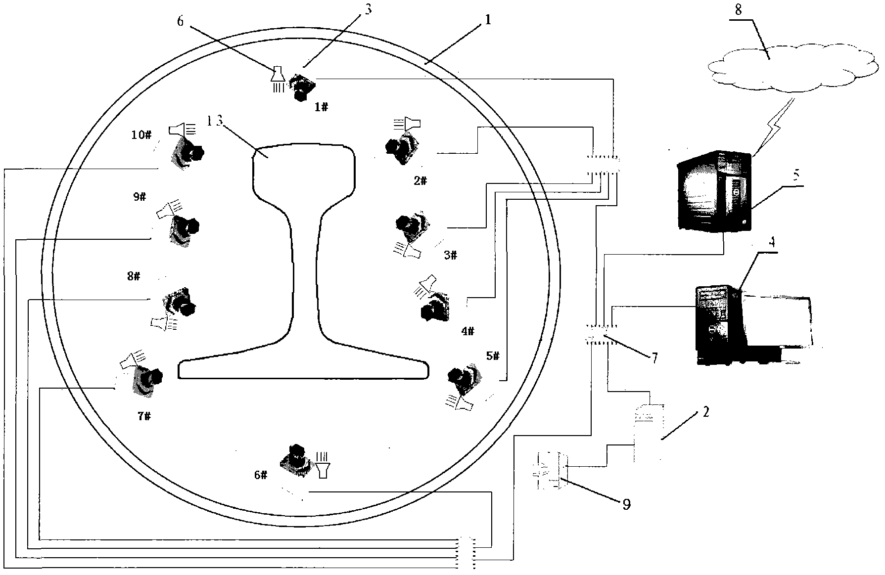 Surface defect automatic detecting device for section bars