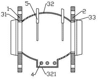 Water-storing connection pipe