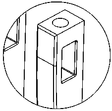 Sleeved mounting device used for painting inner-circular outer-square steel pipe