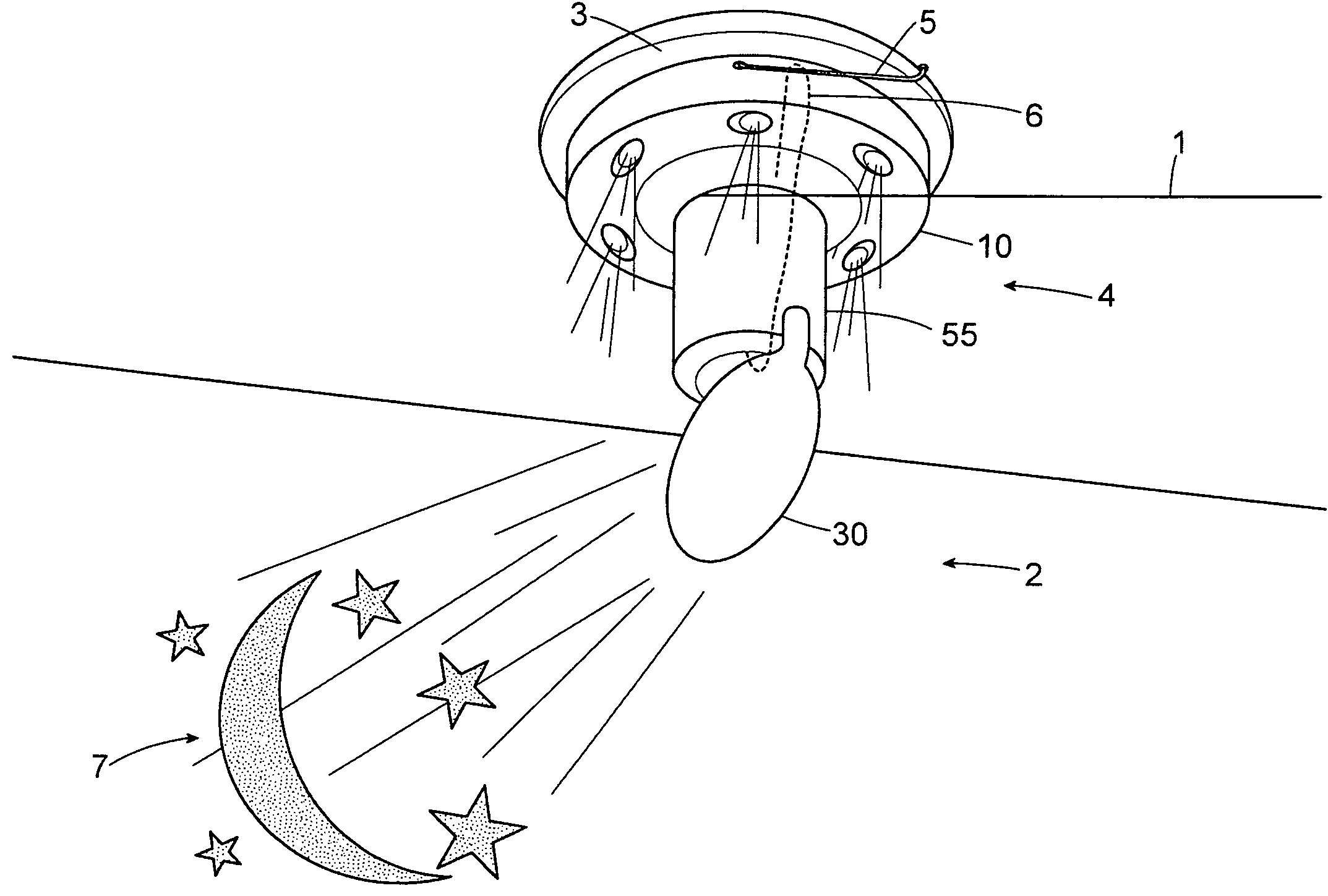 Recessed lighting fixtures with projector accessory