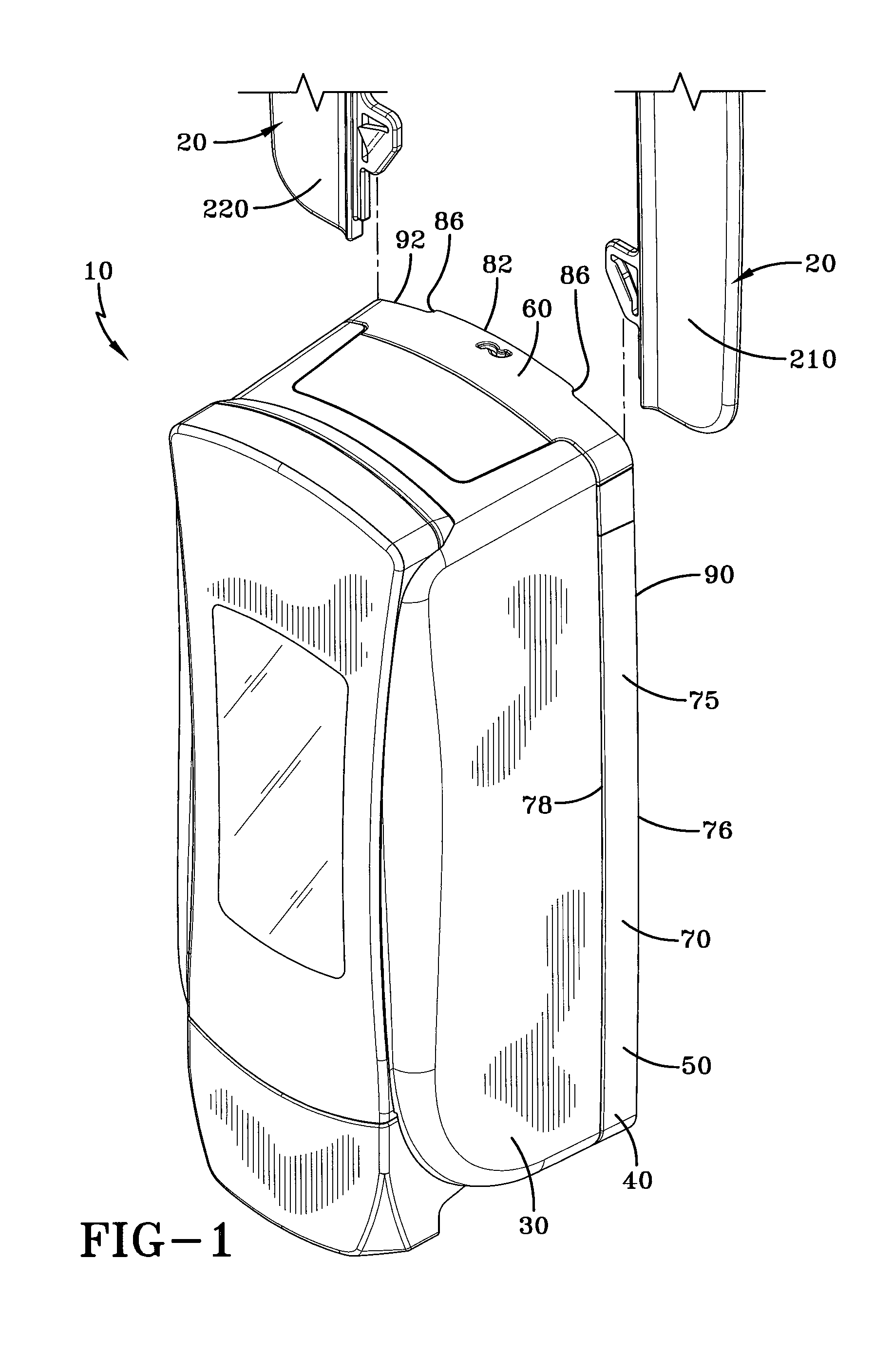 Utility panel for a dispenser