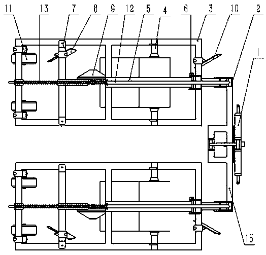 Self-adaptive meshed film sand barrier laying machine