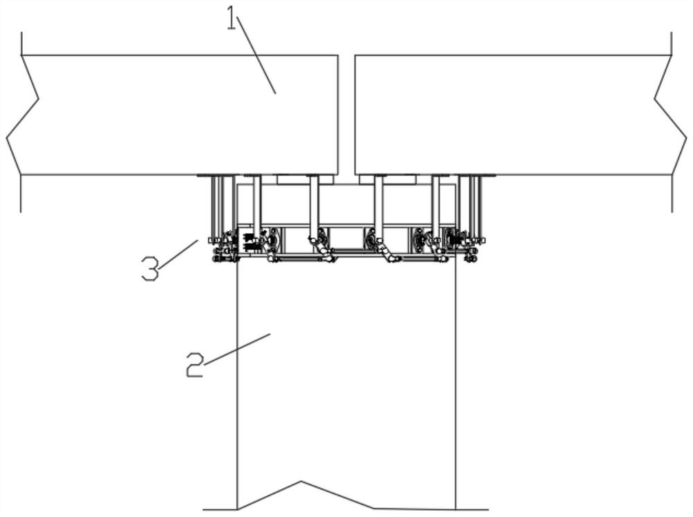 An anti-drop beam device for preventing lateral deviation