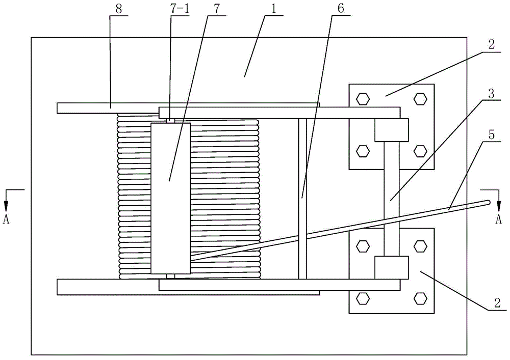 Press roll type rope arranging device for mining hoist